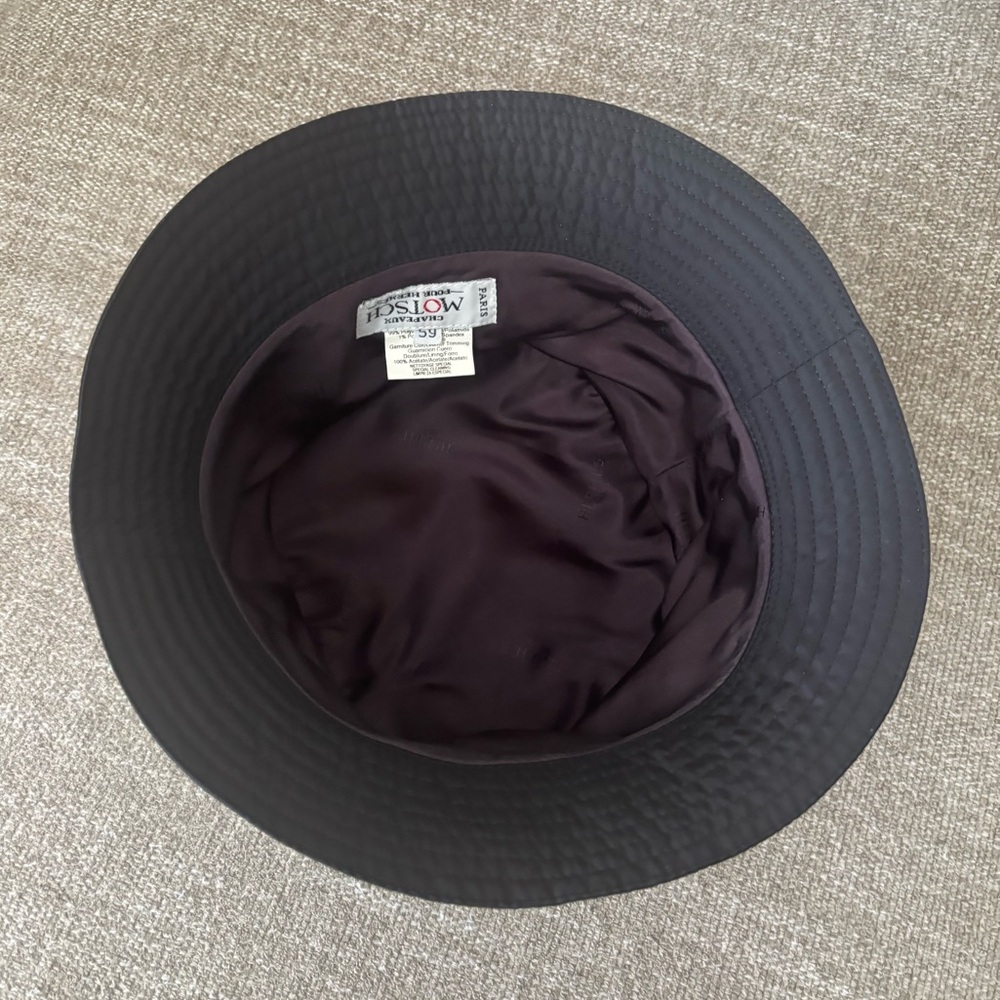 ✨HERMES Black Bucket Hat CHAPEAUX MOTSCH SZ 59 Zip Top Excellent Condition RARE! - Picture 8 of 13